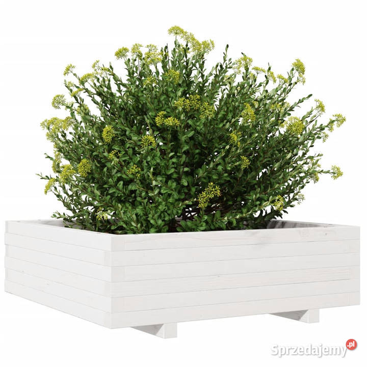 Donica ogrodowa biała 80x80x265 lite drewno Warszawa sprzedam