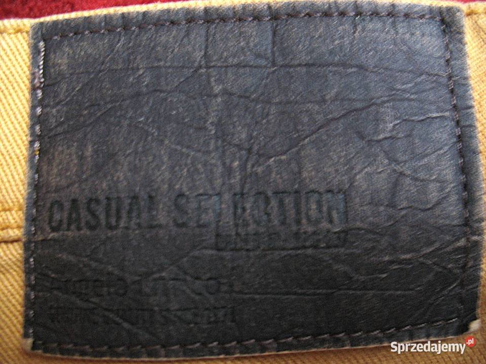 Spodnie żółte męskie W 36 L 34 pas 98 Casual Odzież codzienna mazowieckie Siedlce sprzedam