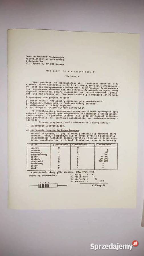 młody elektronik unitra telpod zestaw 5 i 6 łódzkie Ksawerów