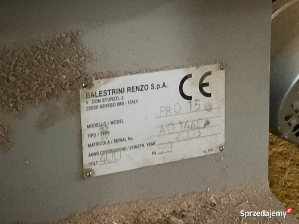 Czopiarka DWUSTRONNA 2003 Balestrini Renzo Pro15