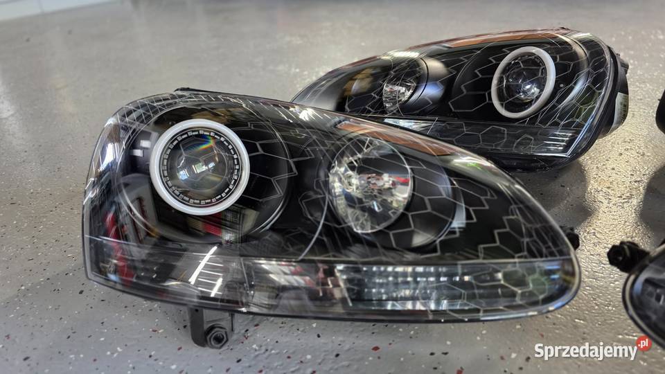 Reflektory VW Golf 5 V Jetta 5 V soczewka BI LED Części samochodowe Kielcza