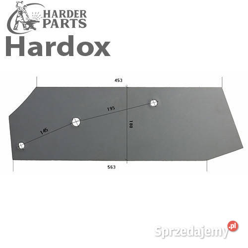 Płoza długa HARDOX 16630P części do pługa Suwałki