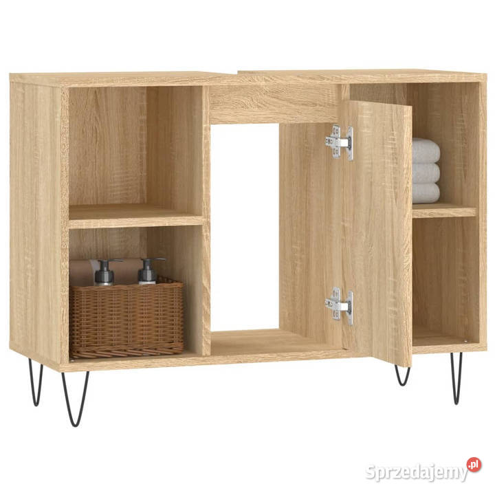 Szafka łazienkowa dąb sonoma 80x33x60 WM831631 Łazienkowe Warszawa