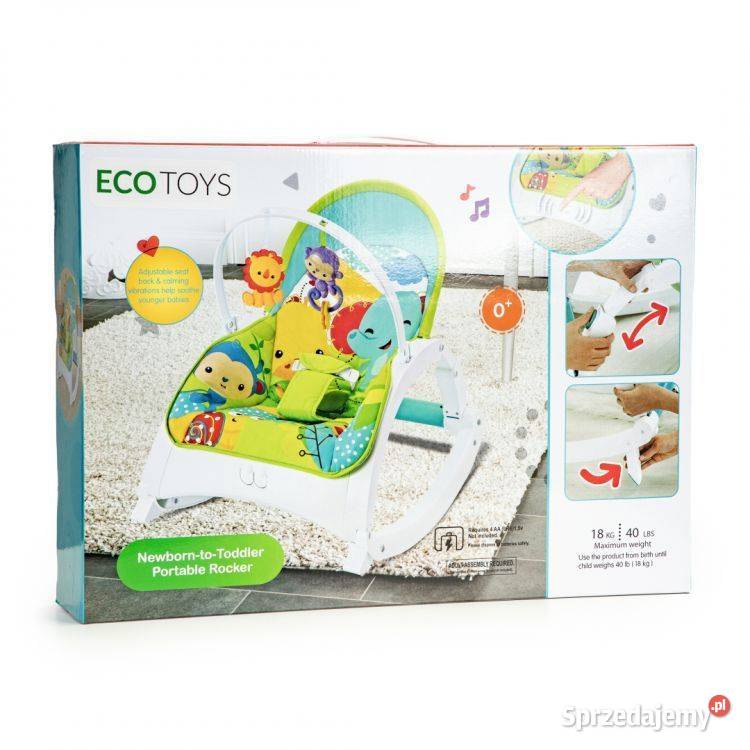 Leżaczek bujaczek fotelik 2w1 wibracje melodie podlaskie Bielsk Podlaski