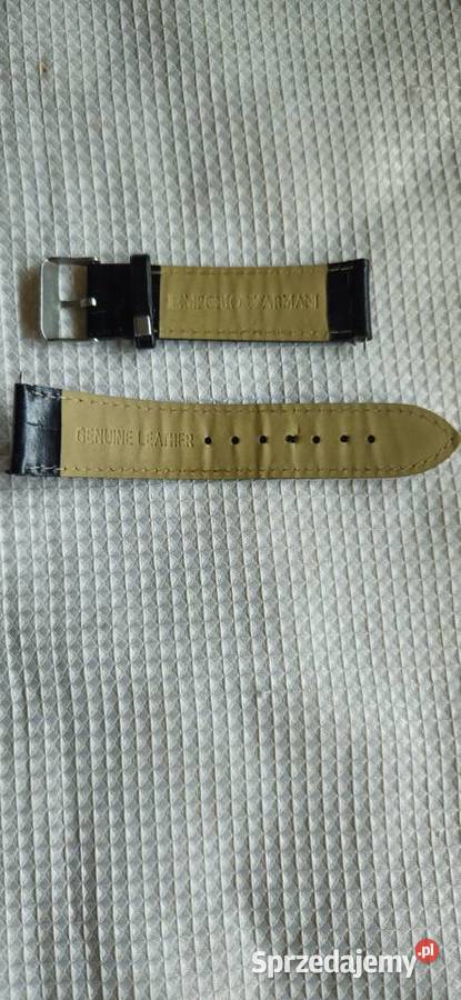 Pasek Armani 22mm do zegarka emporio czarny Konstancin-Jeziorna