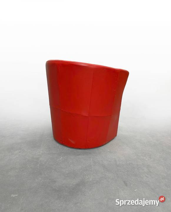 Czerwone fotele skórzane 2 sztuki Sufczyn