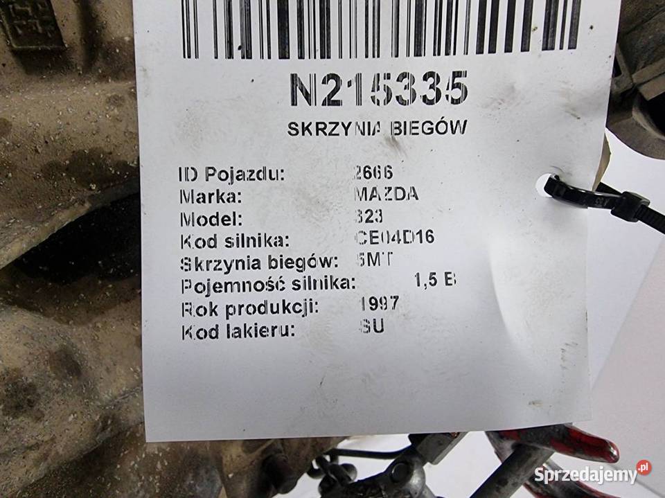 SKRZYNIA BIEGÓW MAZDA 323 5MT Lipno