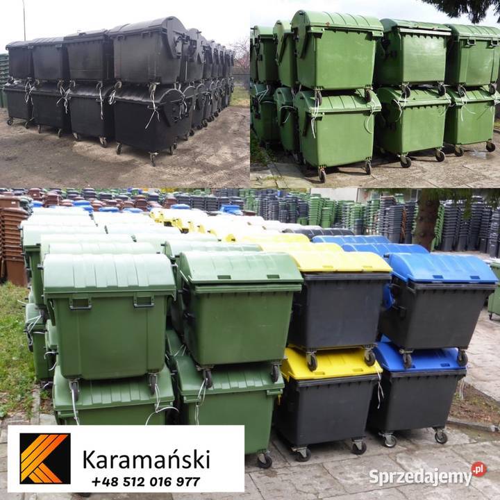120 L 240 L 1100 L używane pojemniki na odpady Toruń