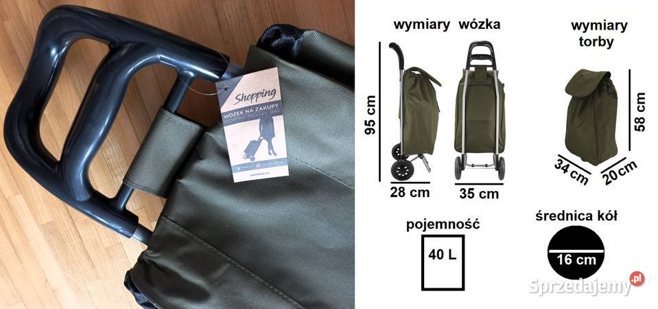 Nowy wózek na zakupy torba zakupowa na kółkach Warszawa
