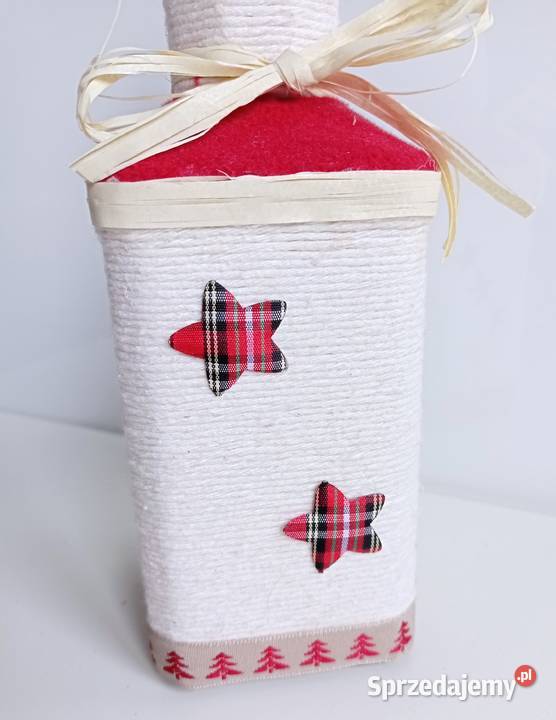 Butelka ręcznie zdobiona Boże Narodzenie Kante Katowice