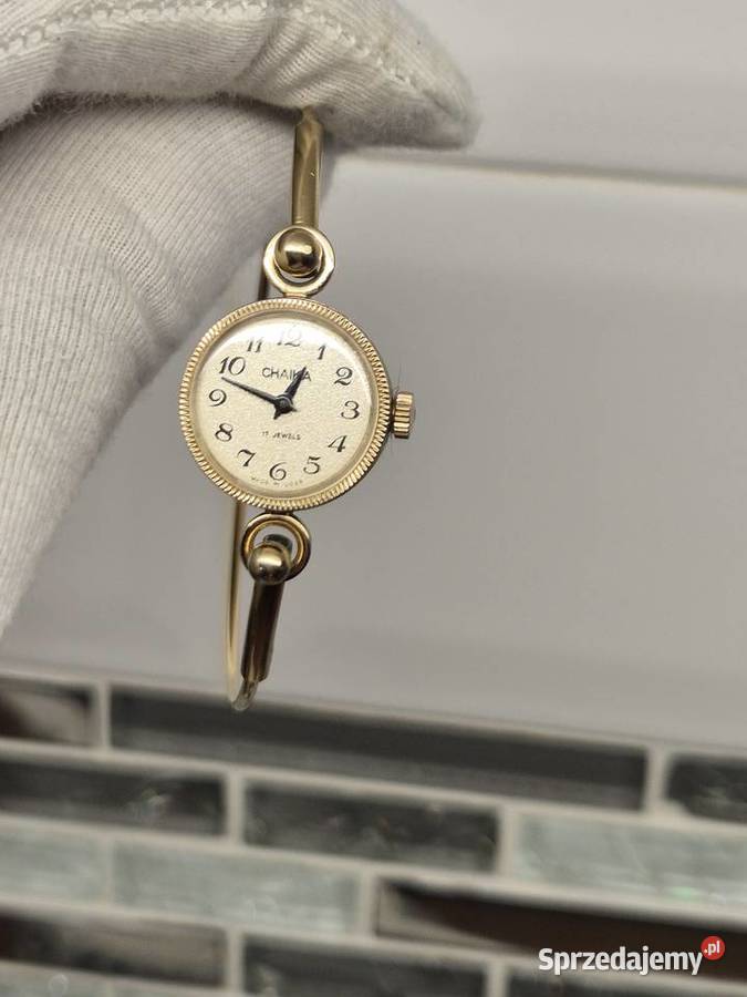 Złocony zegarek Czajka bransoletka Damskie