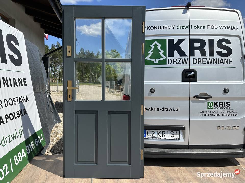 Drzwi zewnętrzne drewniane ANGIELSKIE NA KAŻDY Grzybno