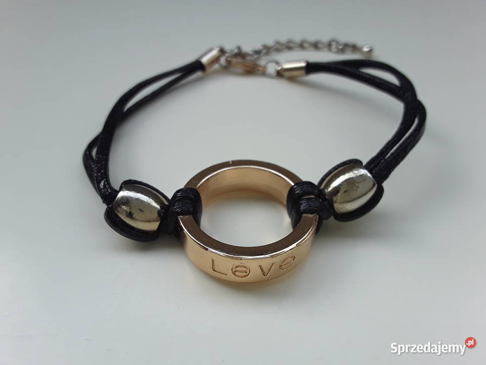 Bransoletka z obrączką napis love Pozostałe Warszawa sprzedam