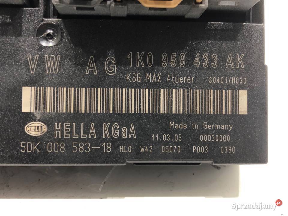 MODUŁ KOMFORTU VW TOURAN 1K0959433AK Minivan osobowe podkarpackie