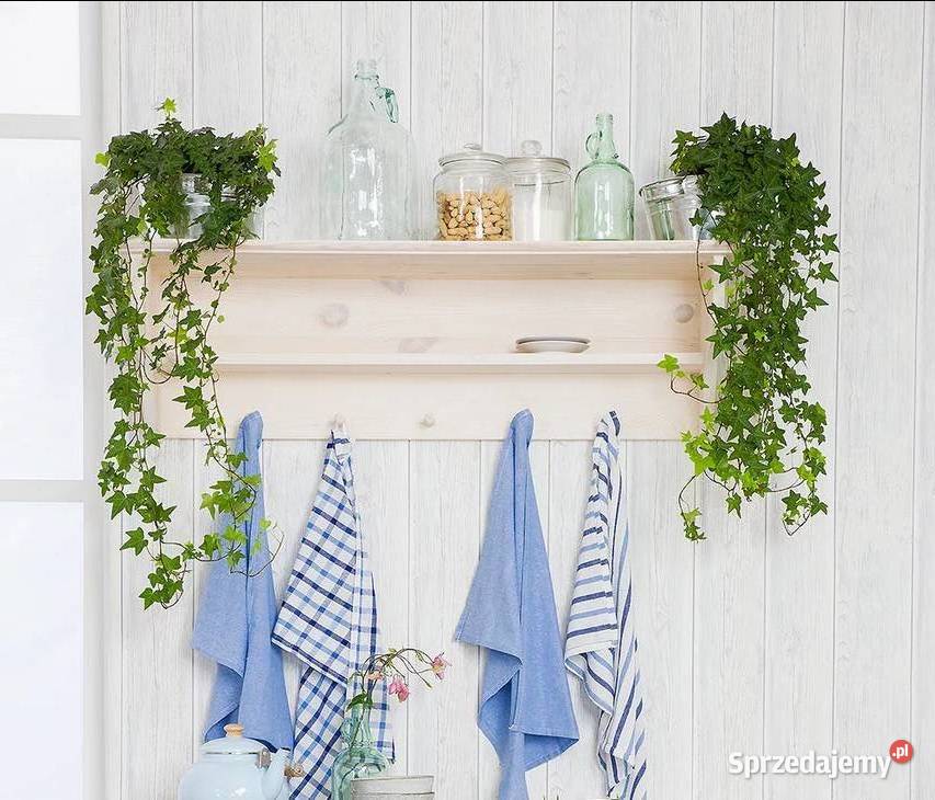 Wieszak ścienny z półką drewnianą do przedpokoju Maków Podhalański