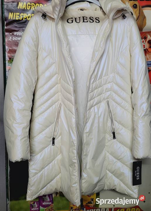 Guess kurtka L biały Odzież damska Lublin