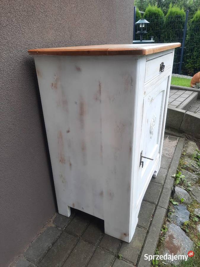 Stara komoda szafka biała przecierana shabby Tczew