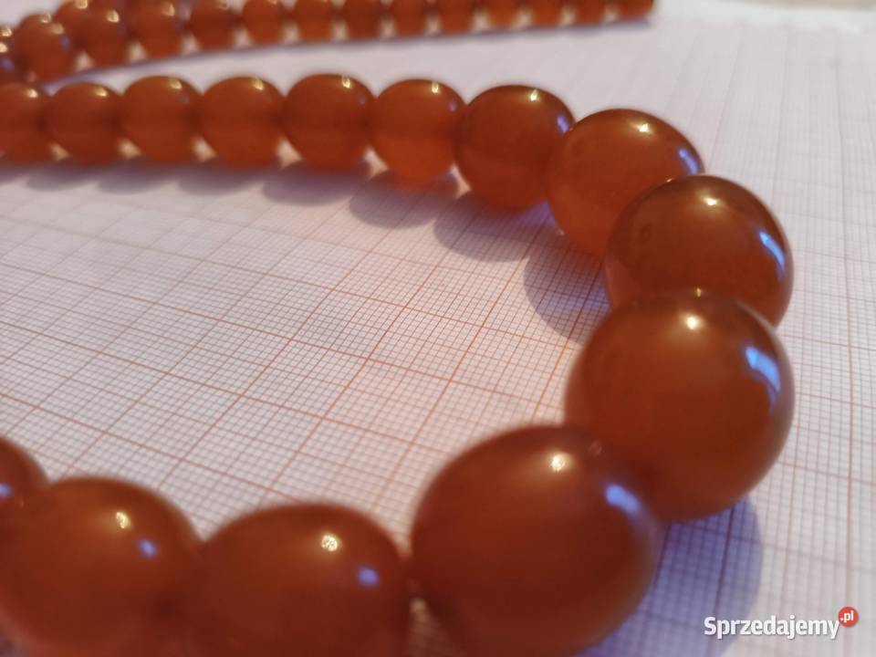 Naszyjnik bursztyn oliwki 68gr