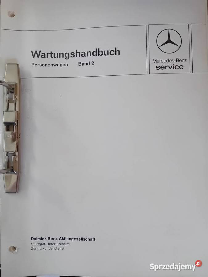 Instrukcja konserwacji Mercedes Brzeg sprzedam
