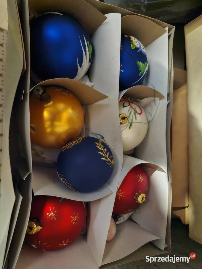 Bombki vintage z okresu prl recznie malowane Ruda Śląska