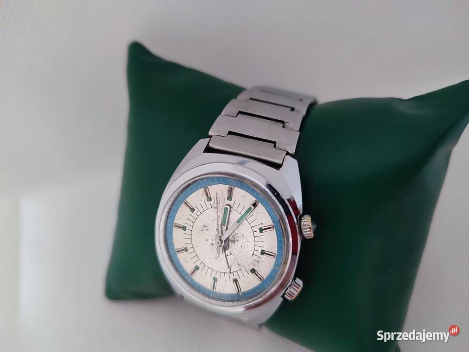 Zegarek Poljot Budzik Srebrny Ładny Stary Model