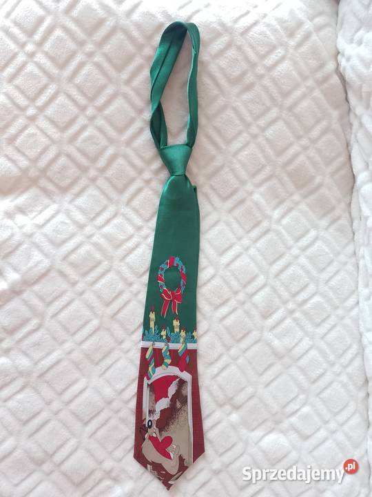 Świąteczny Krawat męski z Londynu Merry małopolskie Kraków