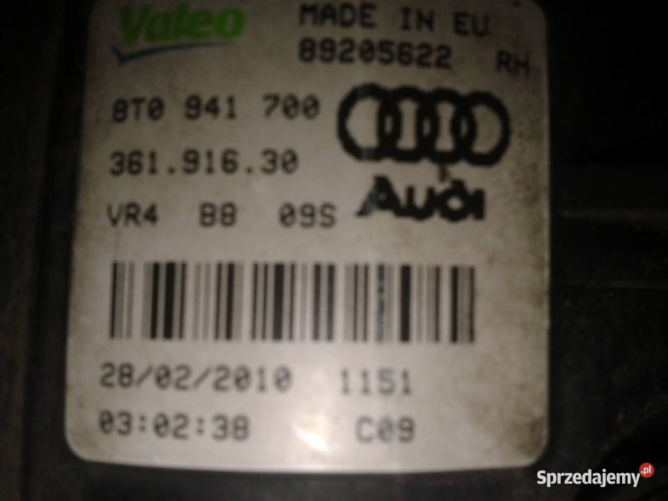 HALOGEN PRAWY AUDI A5 A4 B8 oryginał Chełm