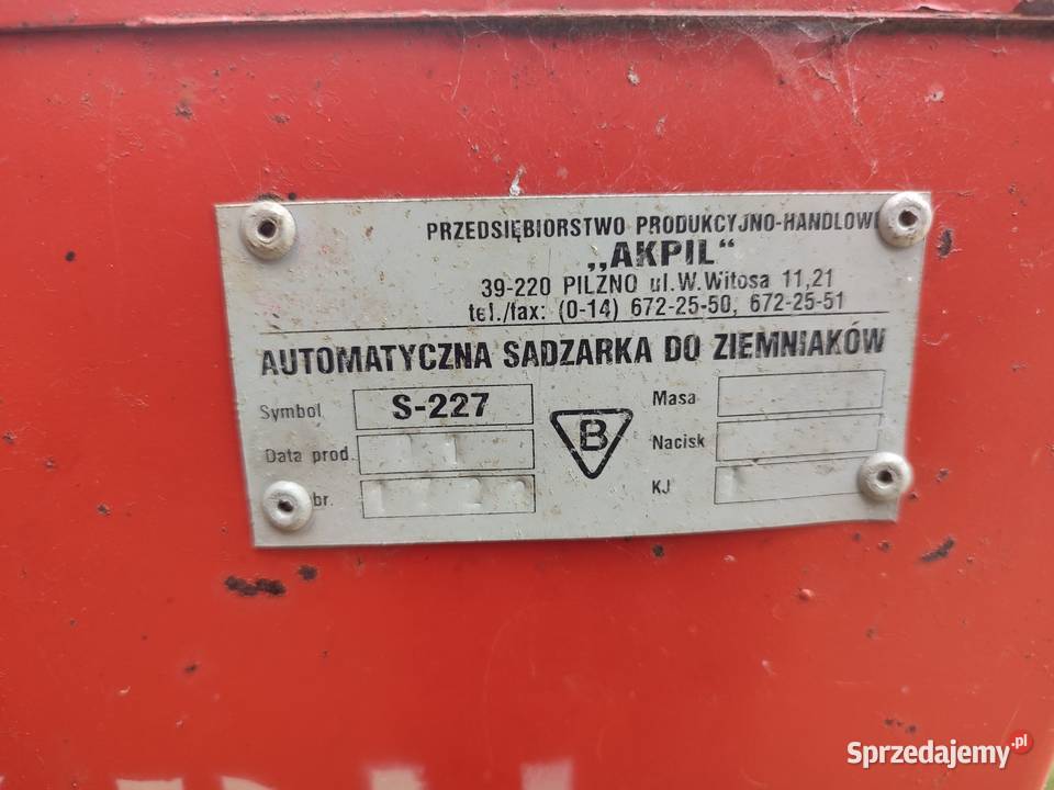 Sadzarka Akpil do ziemniaków Polska Cianowice sprzedam