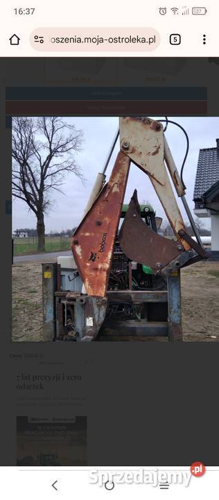 Koparka zawieszana ramię kopiące Bobcat Czarnotrzew