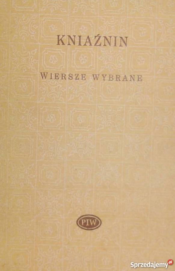 WIERSZE WYBRANE KNIAŹNIN Rzeszów