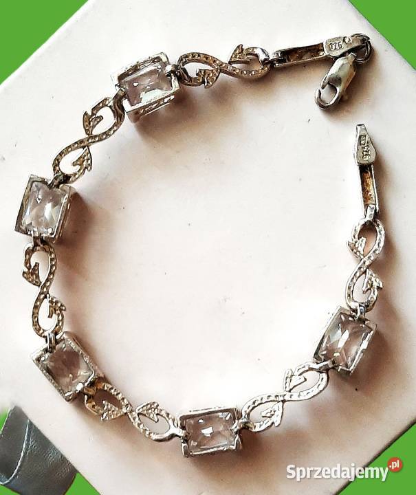 Srebro i cyrkonie Stara piękna bransoleta sprzedam