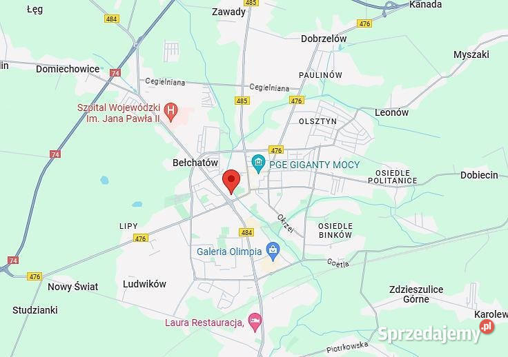 Działka zabudowana budynkiem handlowo usługowym 4064m2 Bełchatów