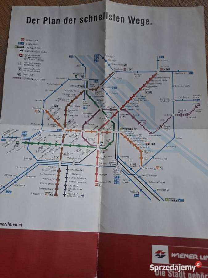 Wiedeń Plan miasta z wykazem muzeów Kraków sprzedam