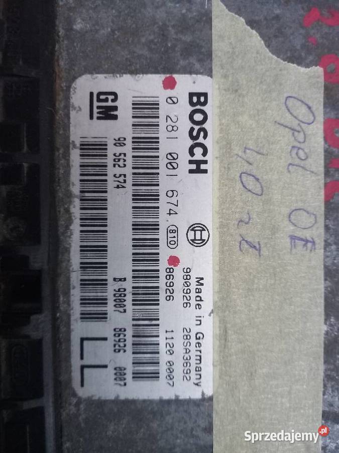 Komputer opel 0281001674 osobowe Margonin sprzedam