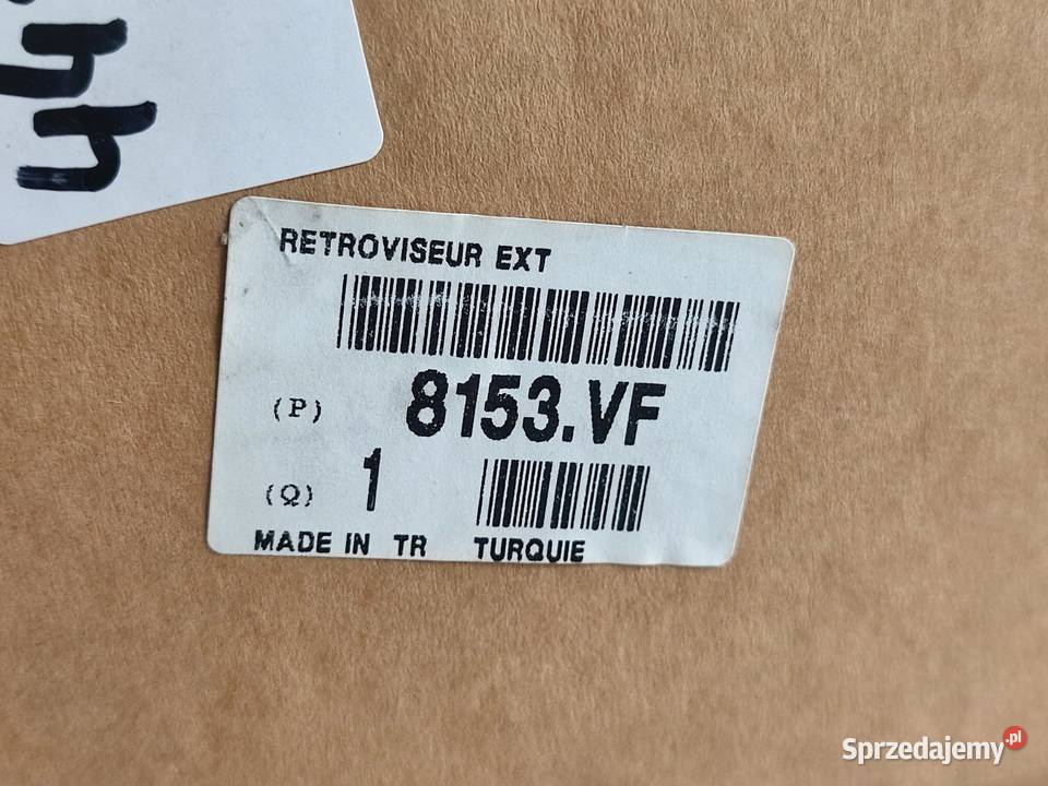 LUSTERKO PRAWE MANUAL CITROEN NEMO AA MPV 2008
