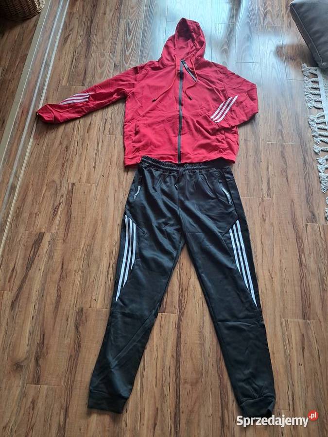nowy czerwono czarny dres rozmiar M brak metki Sandomierz sprzedam