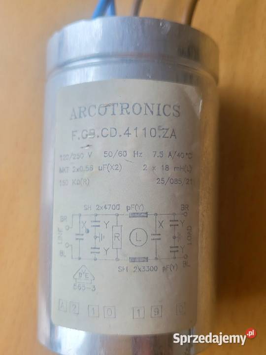 Filtr przeciwzakłóceniowy Arcotronics 75A 250V Włodawa