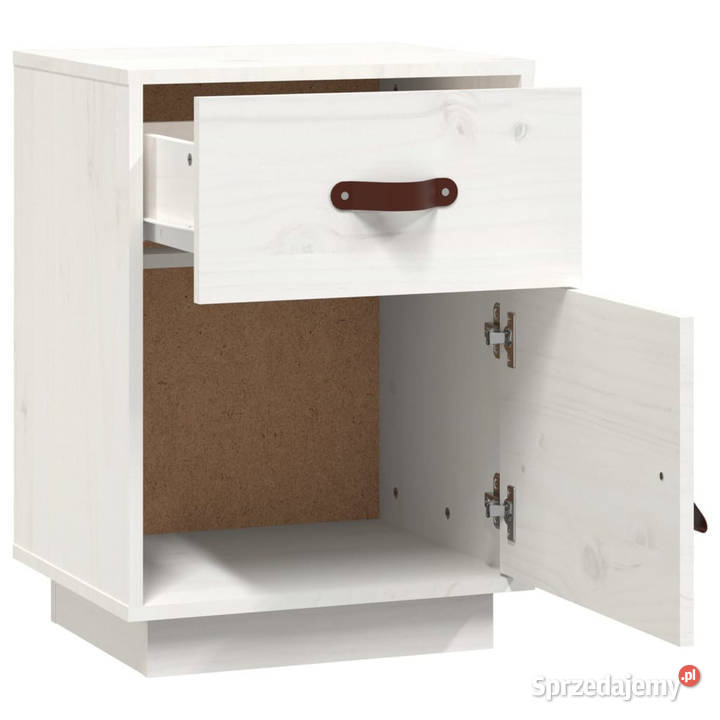 Szafki nocne 2 białe 40x34x55 lite drewno Warszawa