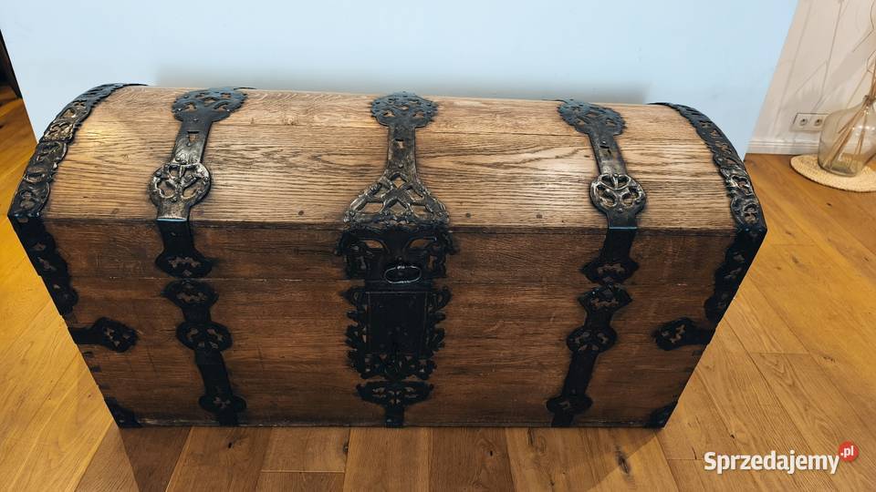Stara oryginalna skrzynia XVIII wieczna Łódź