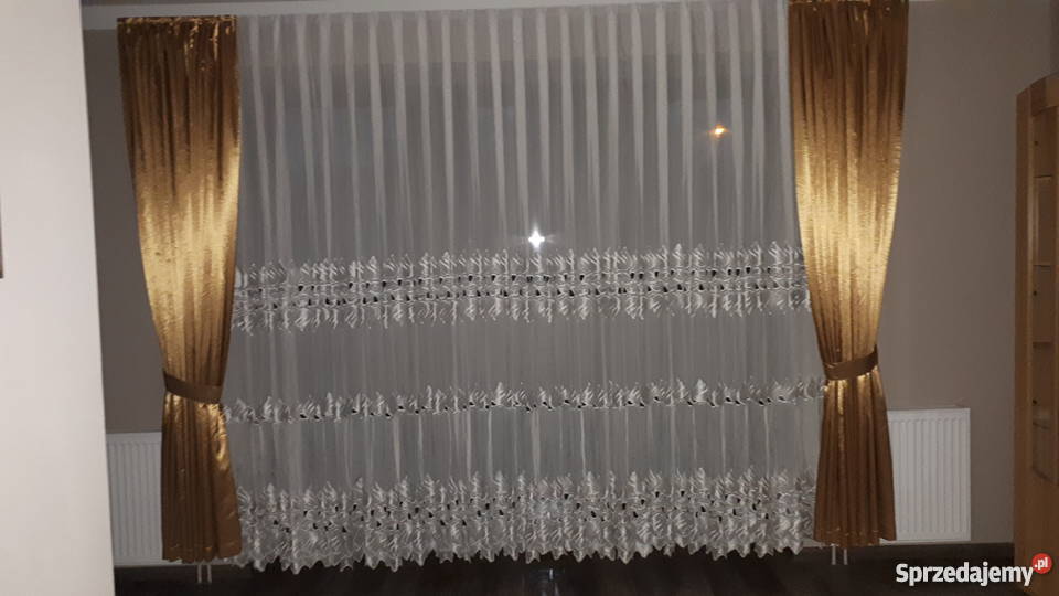 Zasłony złote Shantung