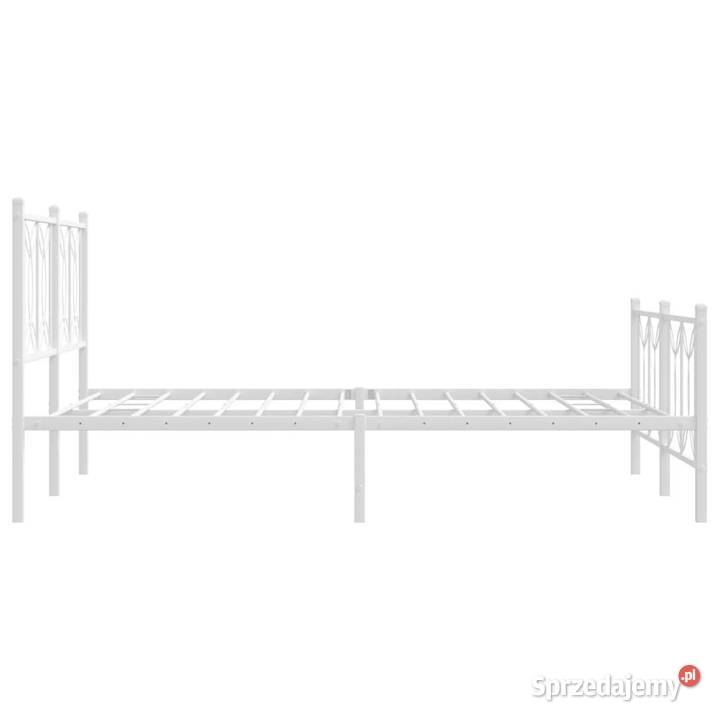 Łóżko Metalowe Białe Rama Łóżka Ze Stelażem 146cm sprzedam