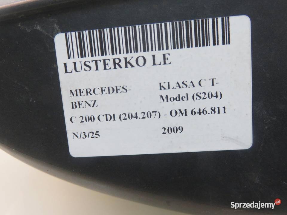 LUSTERKO LEWE MERCEDESBENZ KLASA C S204 C775 7