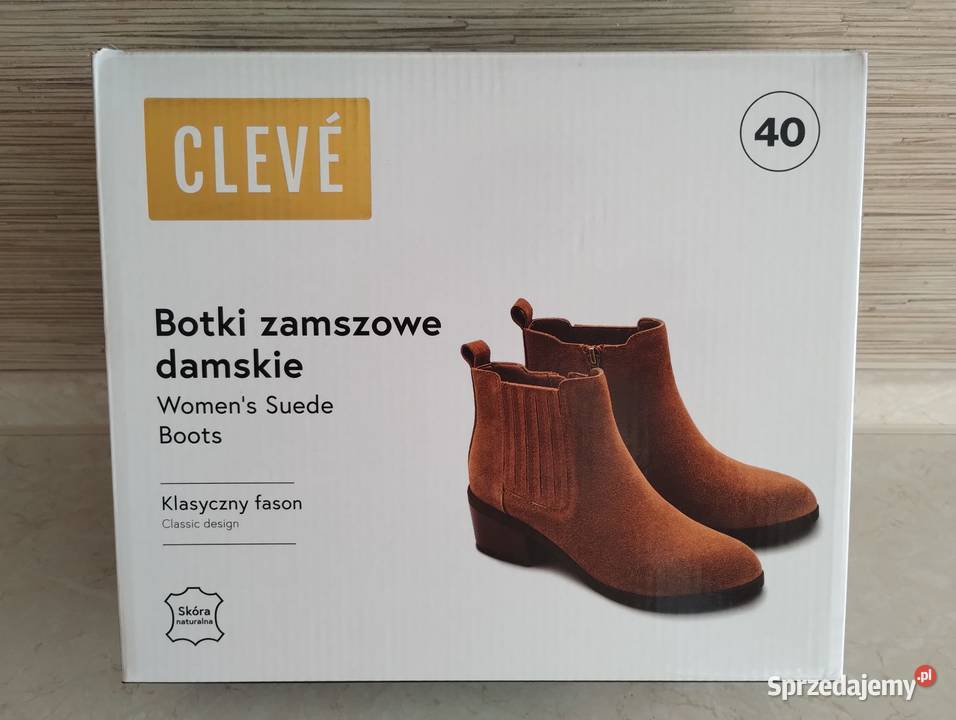 NOWE Buty damskie zamszowe botki JASNY BRĄŻ Damskie śląskie Zabrze