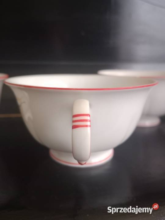 Kultowa Porcelana GIESCHE Zestaw 5 filiżanek Ruda Śląska