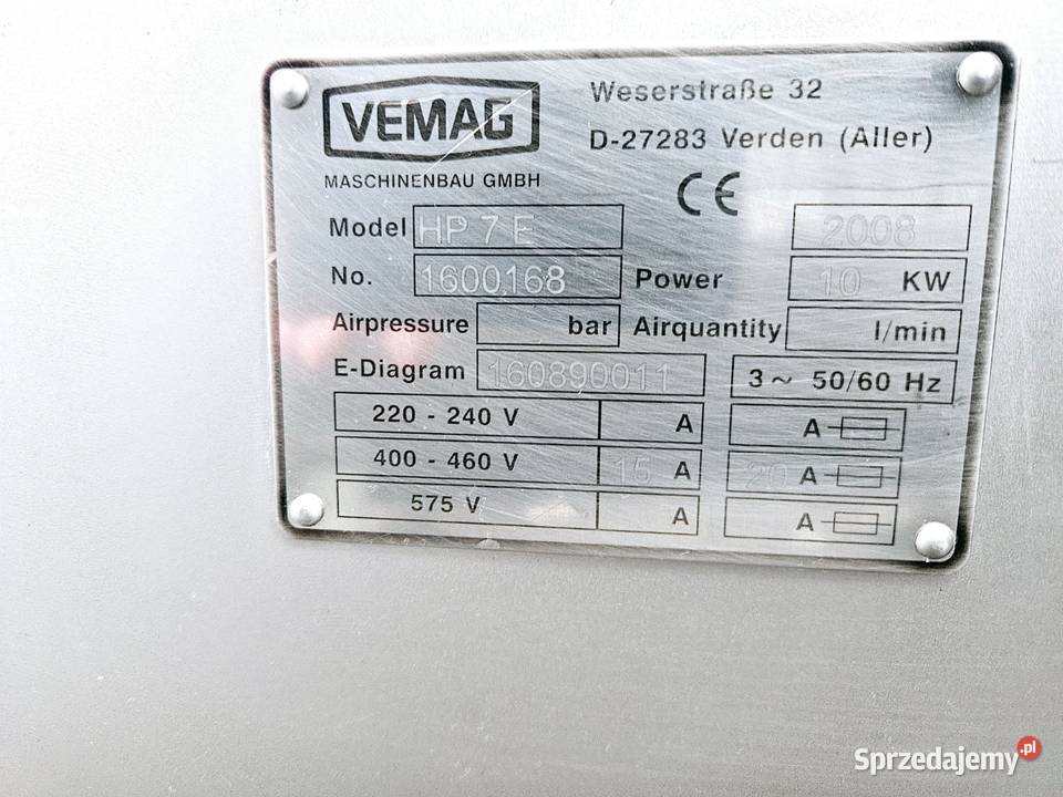 Linia do produkcji kiełbasy Vemag Nadziewarka wielkopolskie Krotoszyn