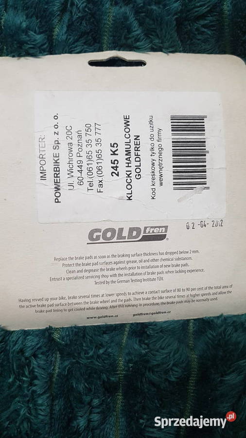 Klocki hamulcowe Gold fren 245 K5 Zgorzelec