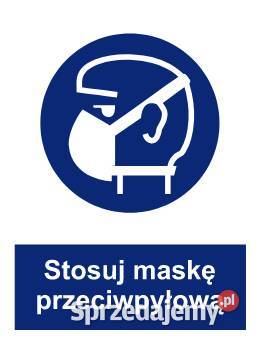 Naklejka BHP Stosuj maskę przeciwpyłową GL018 Biuro Kamionna