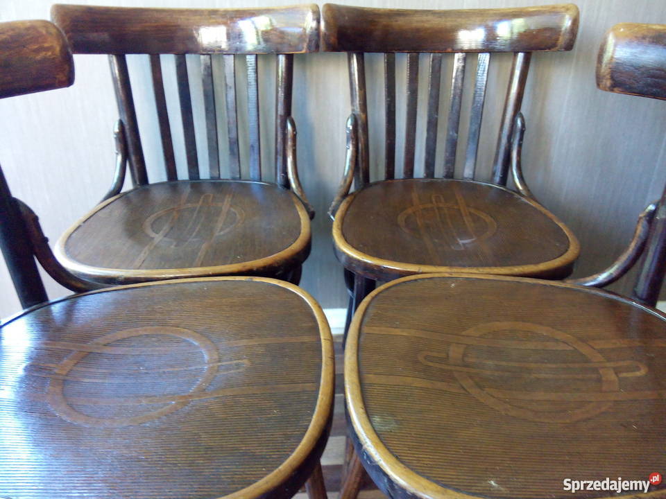 THONET 4 gięte krzesła Thonet Vintage Retro Loft Lublin