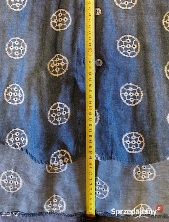 Damska KOSZULA jakby jeansowa z haftem XXL nowa długi Lublin