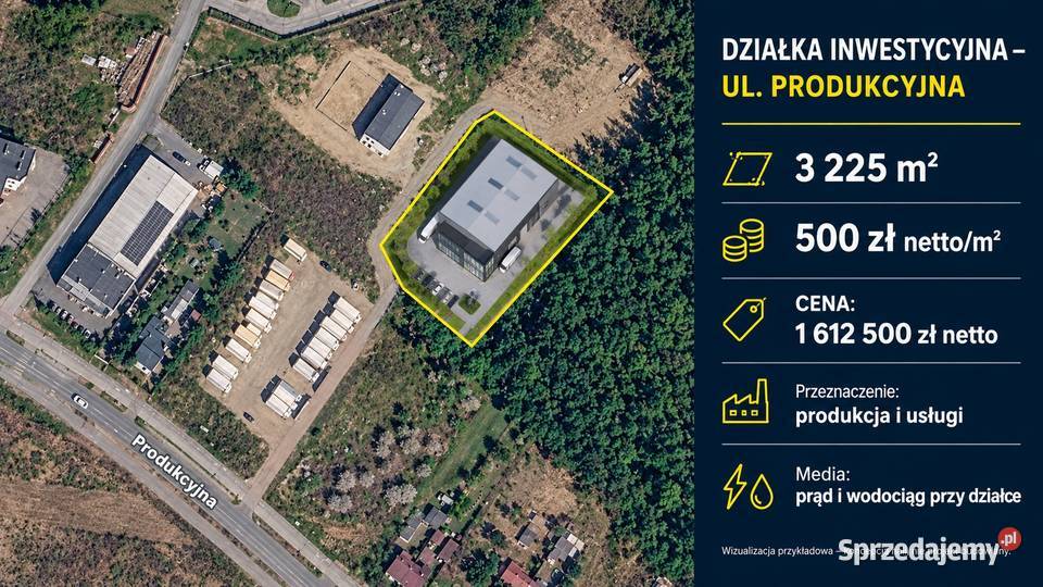 PRODUKCYJNA * 3225m2 * Pod hale * Usługi
